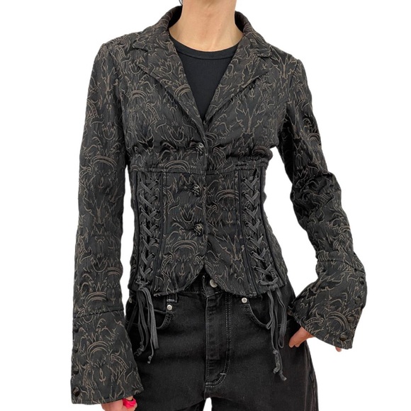 Tripp nyc Jackets & Blazers - Women's Black Patterned Jacket